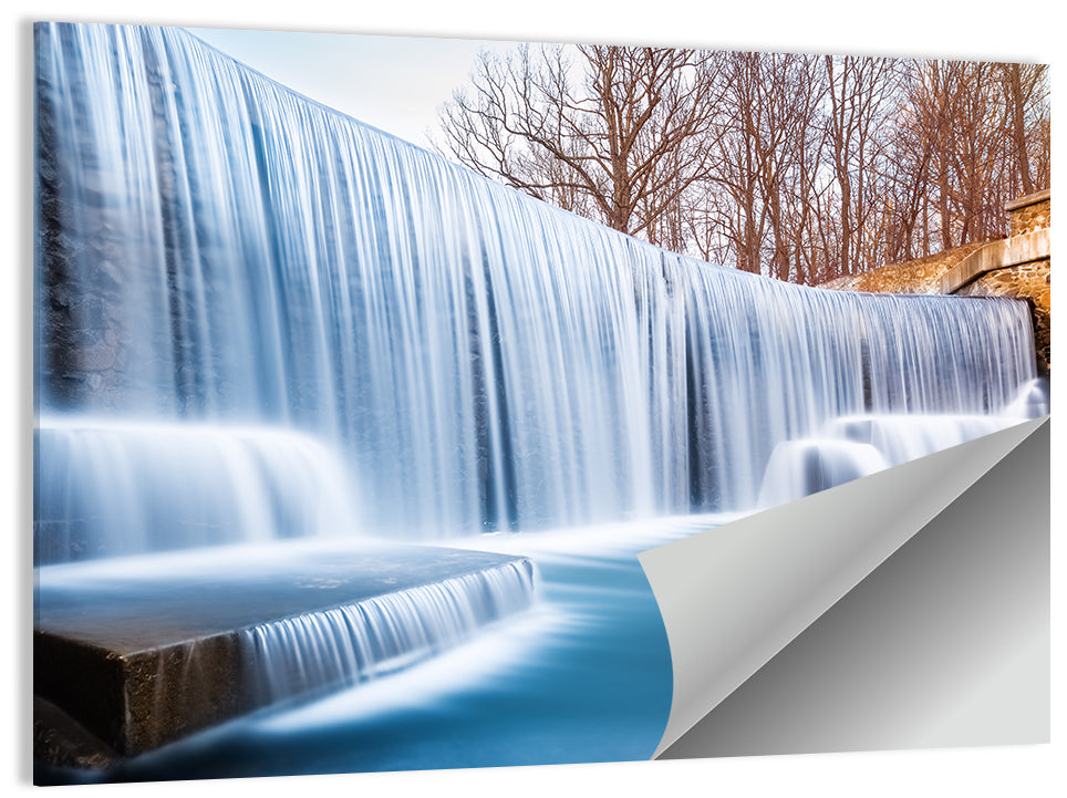 Seeley's Pond Winter Waterfall Wall Art