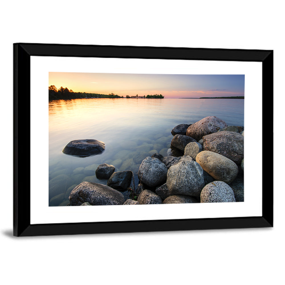 Minnesota Lakeshore Sunset Wall Art