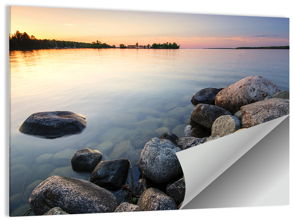 Minnesota Lakeshore Sunset Wall Art
