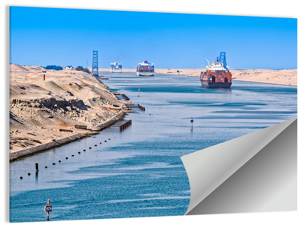 Suez Canal Container Ships Wall Art
