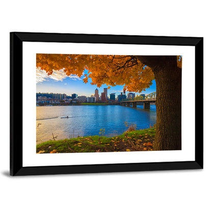 Willamette River at Golden Hour Wall Art
