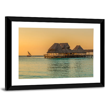 The Rock Restaurant Sunset Wall Art
