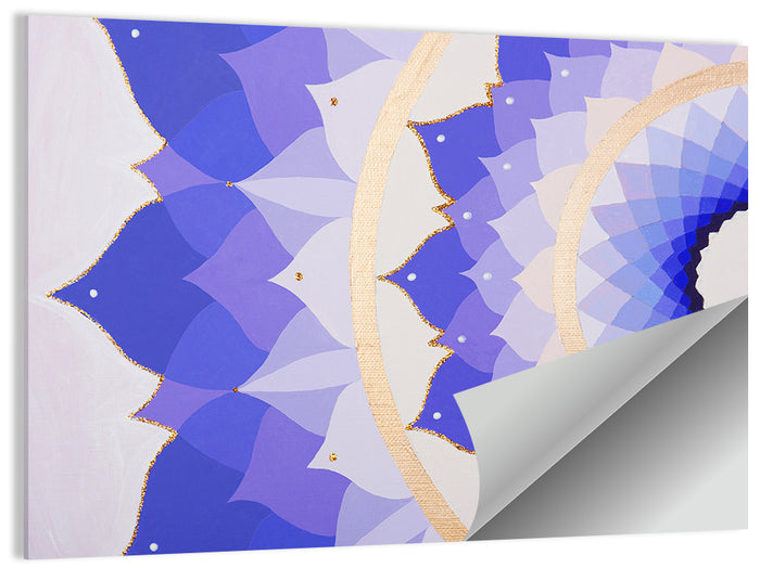Sahasrara Chakra Lotus Mandala Wall Art as a poster print