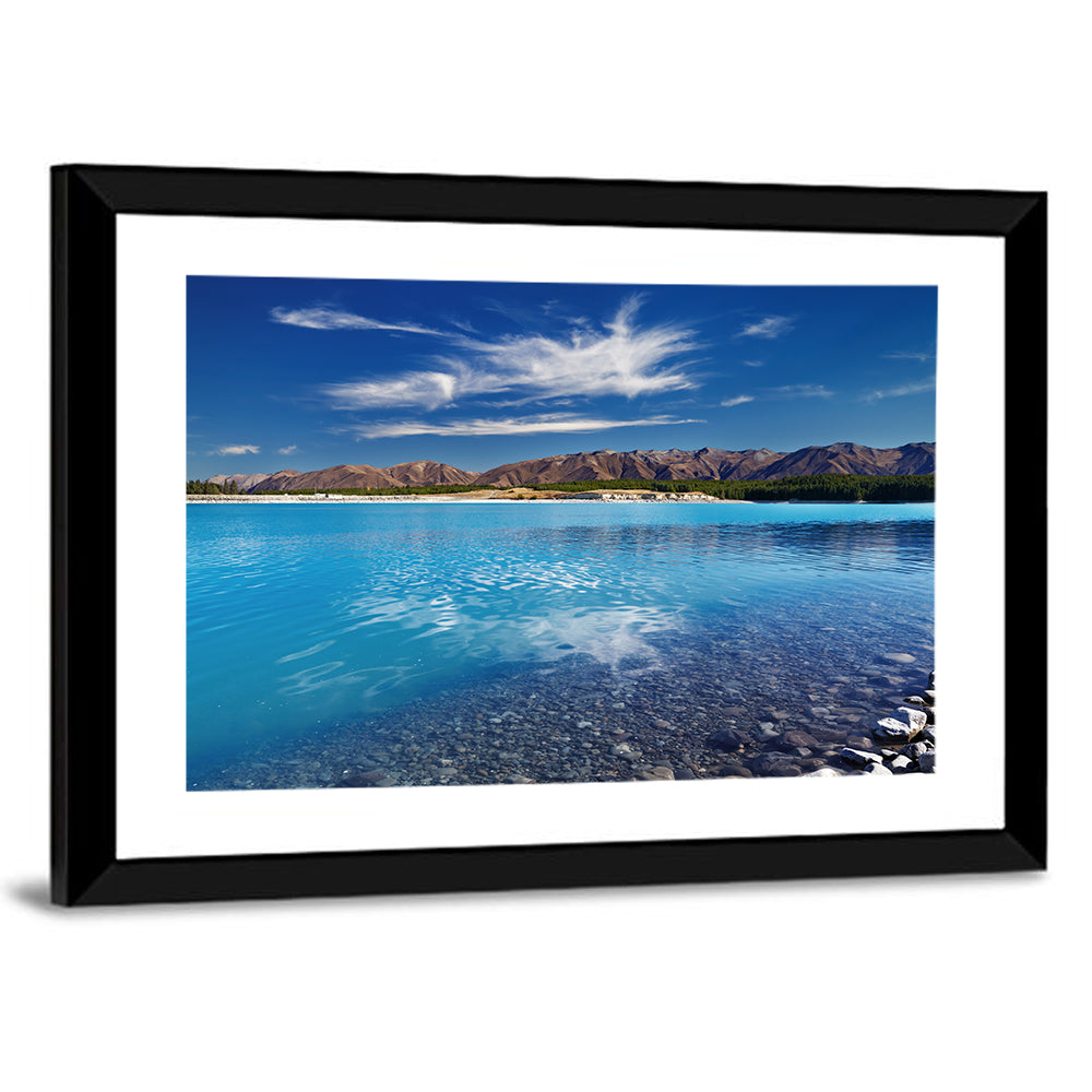Lake Pukaki Pebble Shore Wall Art