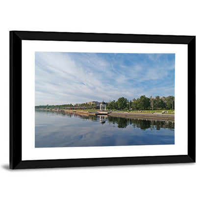 Lake Onega Promenade with Gazebo Wall Art