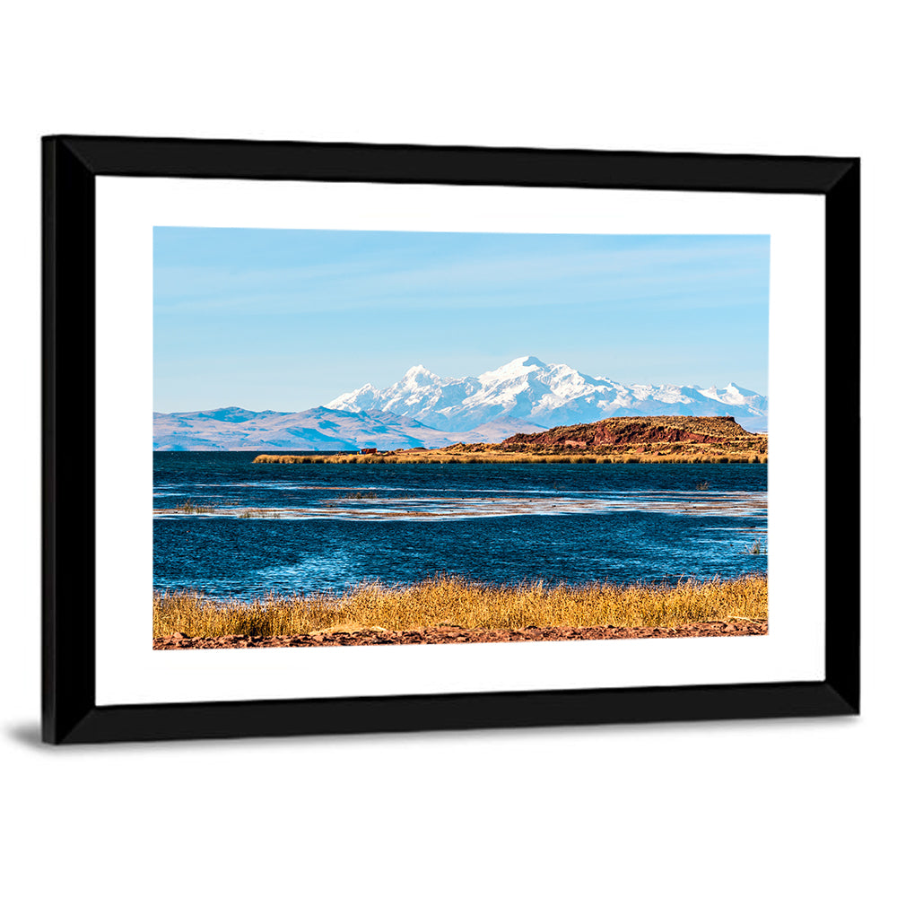 Lake Titicaca Blue and Gold Wall Art