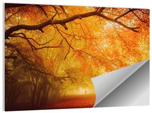 Autumn Forest Pathway Wall Art