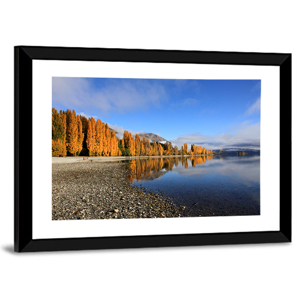Lake Wanaka Golden Reflection Wall Art