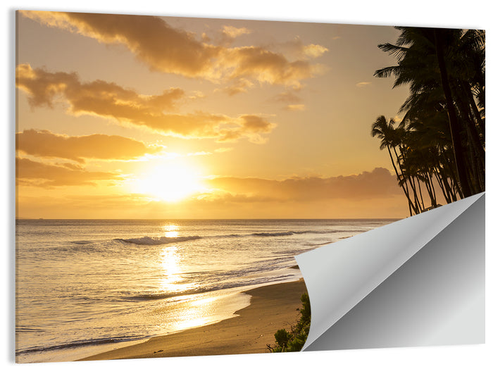 Kaanapali Beach Sunset Wall Art as a poster print