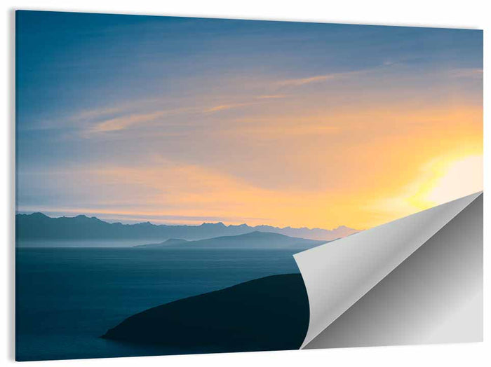 Lake Titicaca Golden Sunrise Wall Art as a poster print