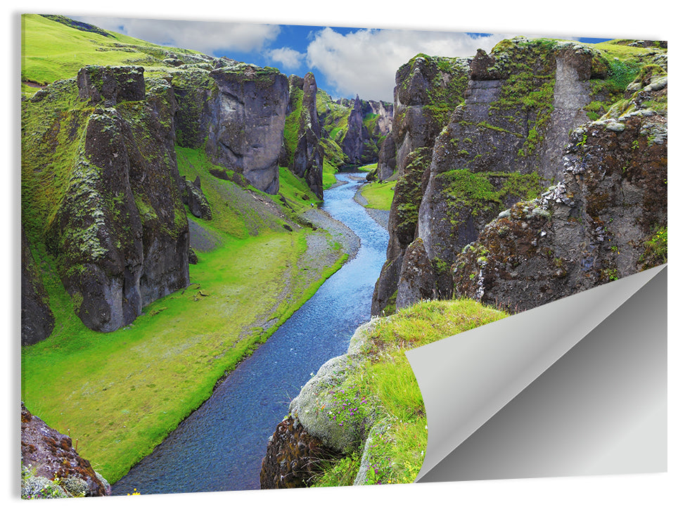 Neverland Cliffs, Fjaðrárgljúfur Canyon Wall Art
