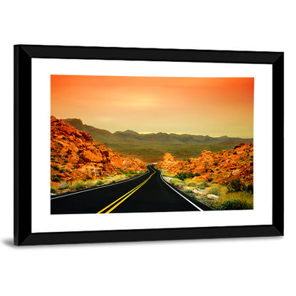 Valley of Fire Ii Road at Sunset Wall Art