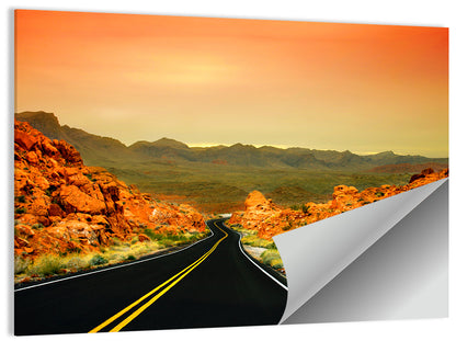 Valley of Fire Ii Road at Sunset Wall Art