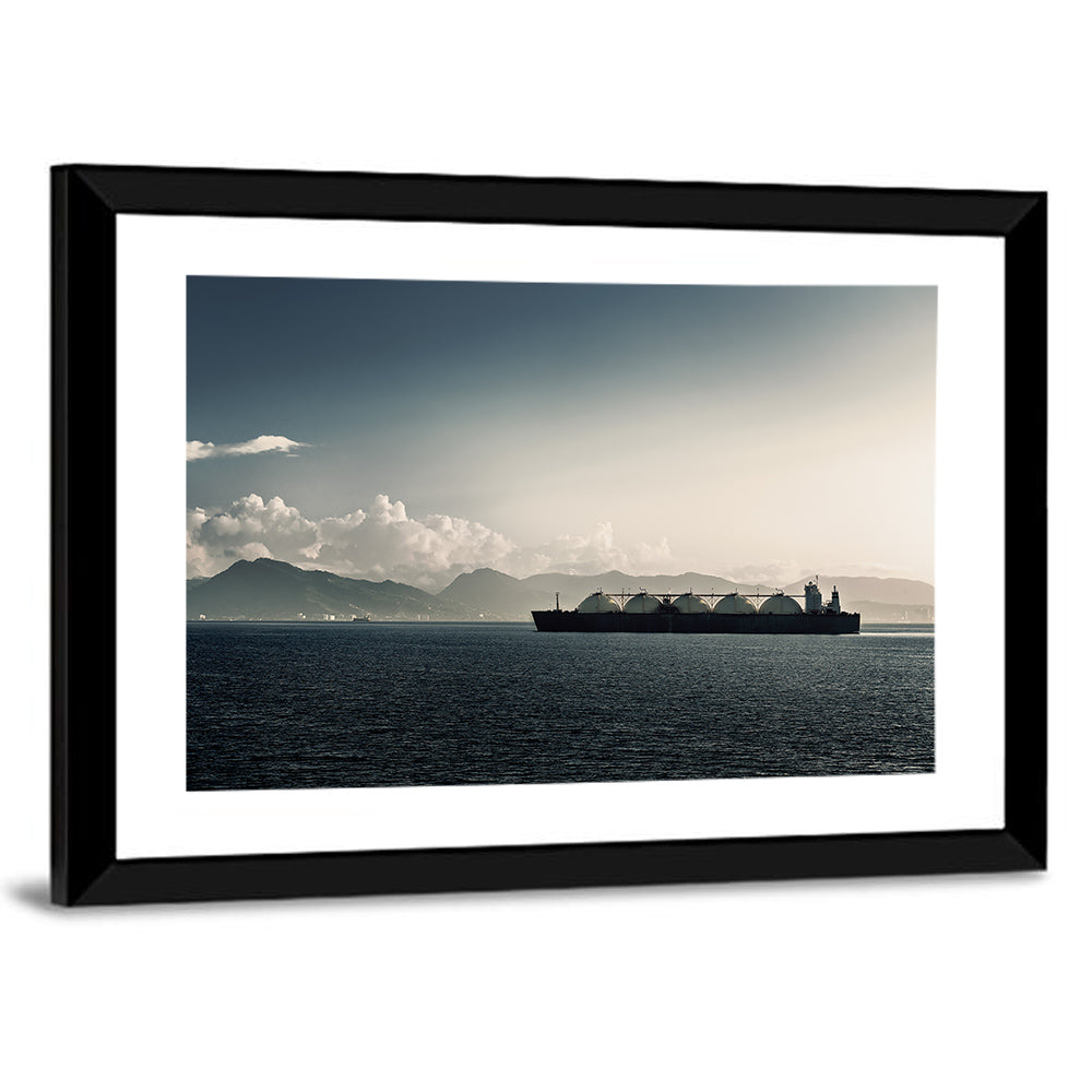 Lng Tanker at Sea Wall Art