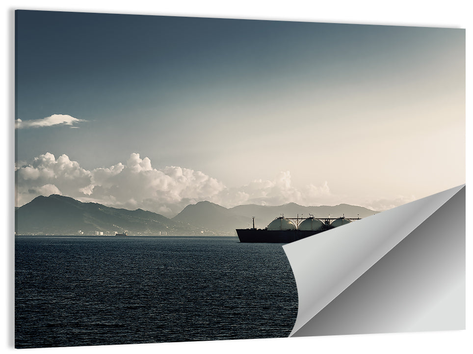 Lng Tanker at Sea Wall Art