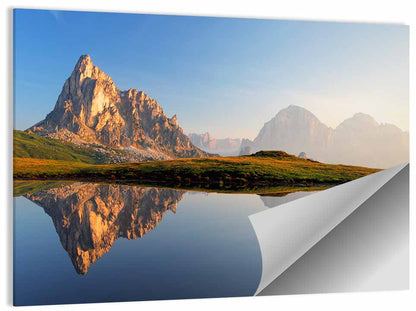 Dolomites Mountain Lake Reflection Wall Art