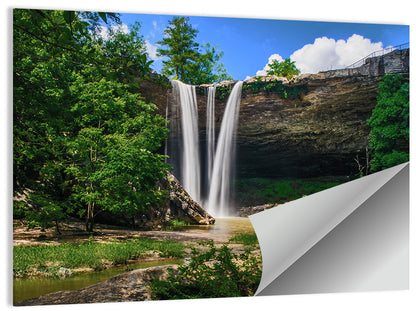 Noccalula Falls Waterfall in Daylight Wall Art