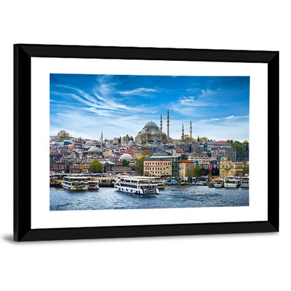 Süleymaniye Mosque Over Golden Horn Wall Art
