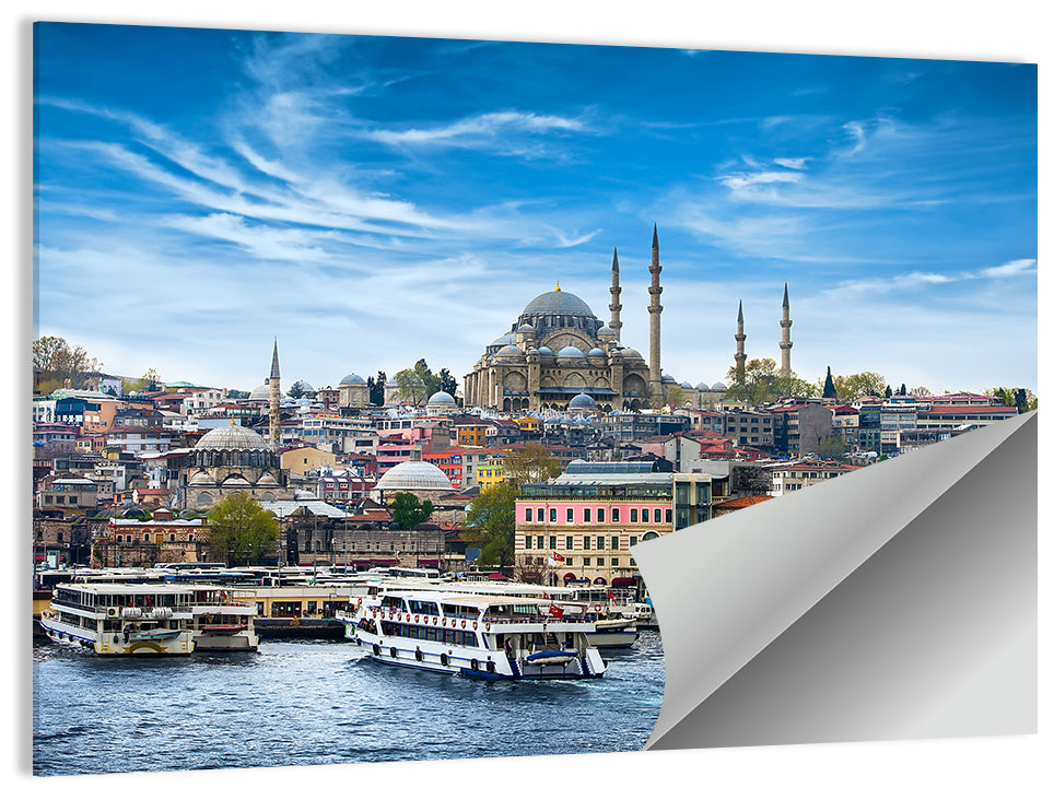 Süleymaniye Mosque Over Golden Horn Wall Art