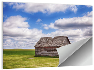 Old Shed in Farm Field Wall Art