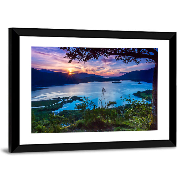 Bassenthwaite Lake Sunset Wall Art as a framed print