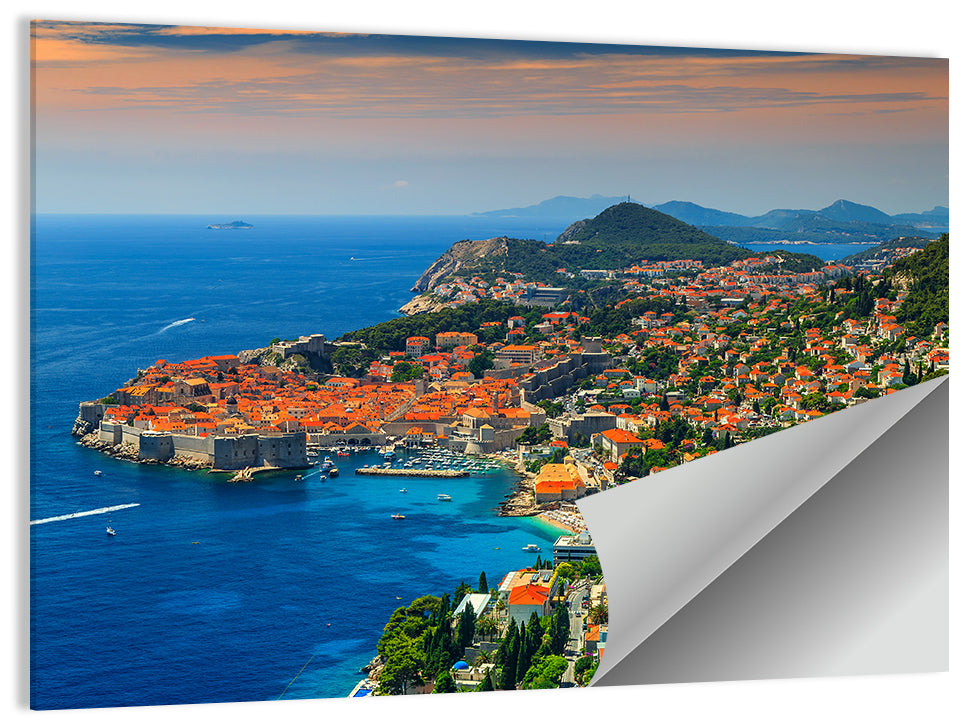 Dubrovnik Old Town Sunset Wall Art