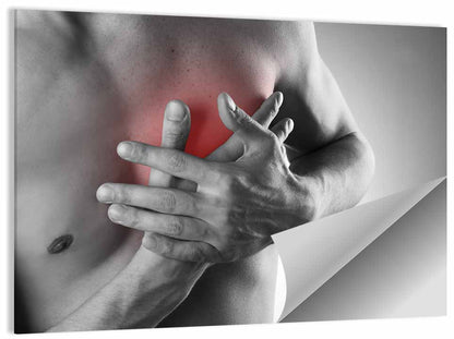 Clenched Hands Over Heart Wall Art
