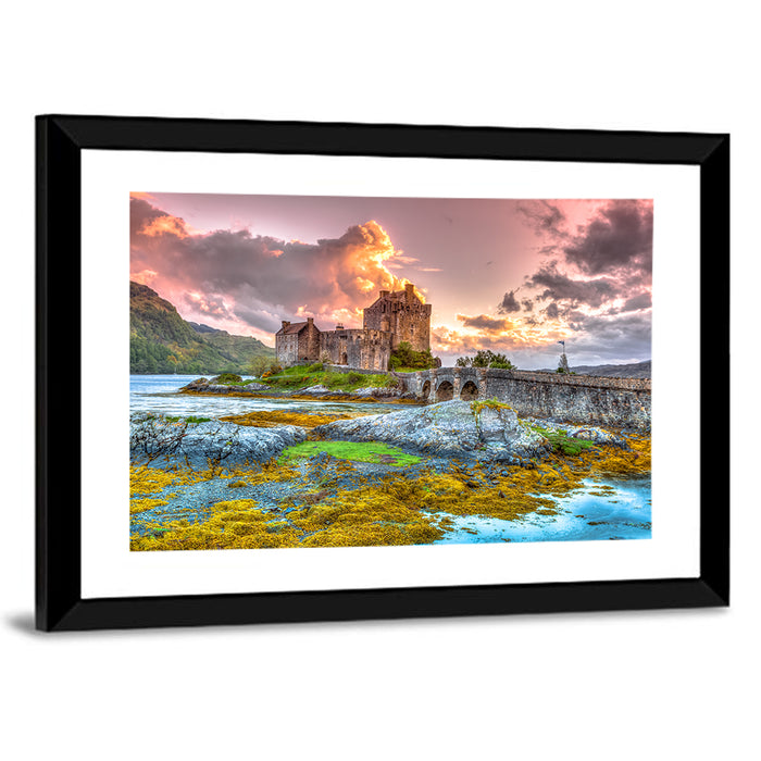 Eilean Donan Castle at Sunset Wall Art as a framed print