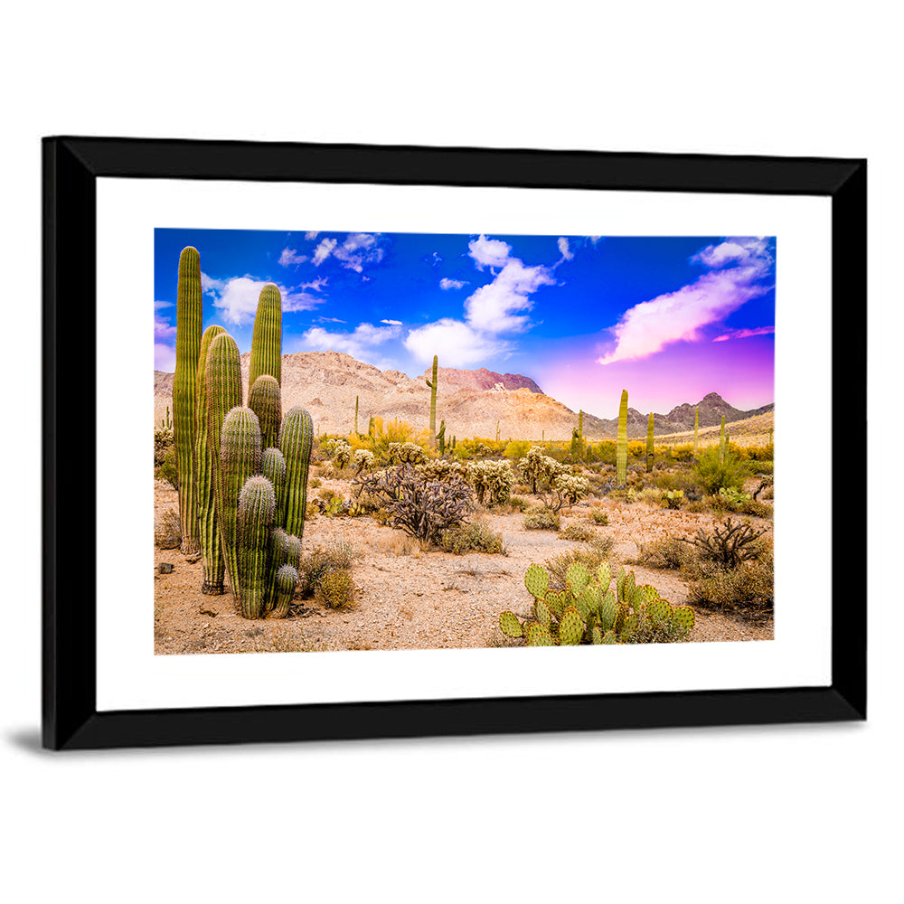 Arizona Saguaro Sunset Wall Art