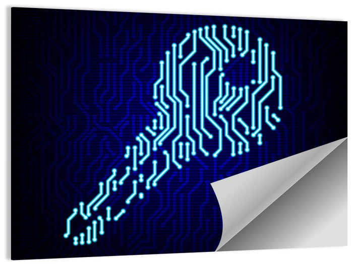 Digital Key Concept Wall Art as a poster print