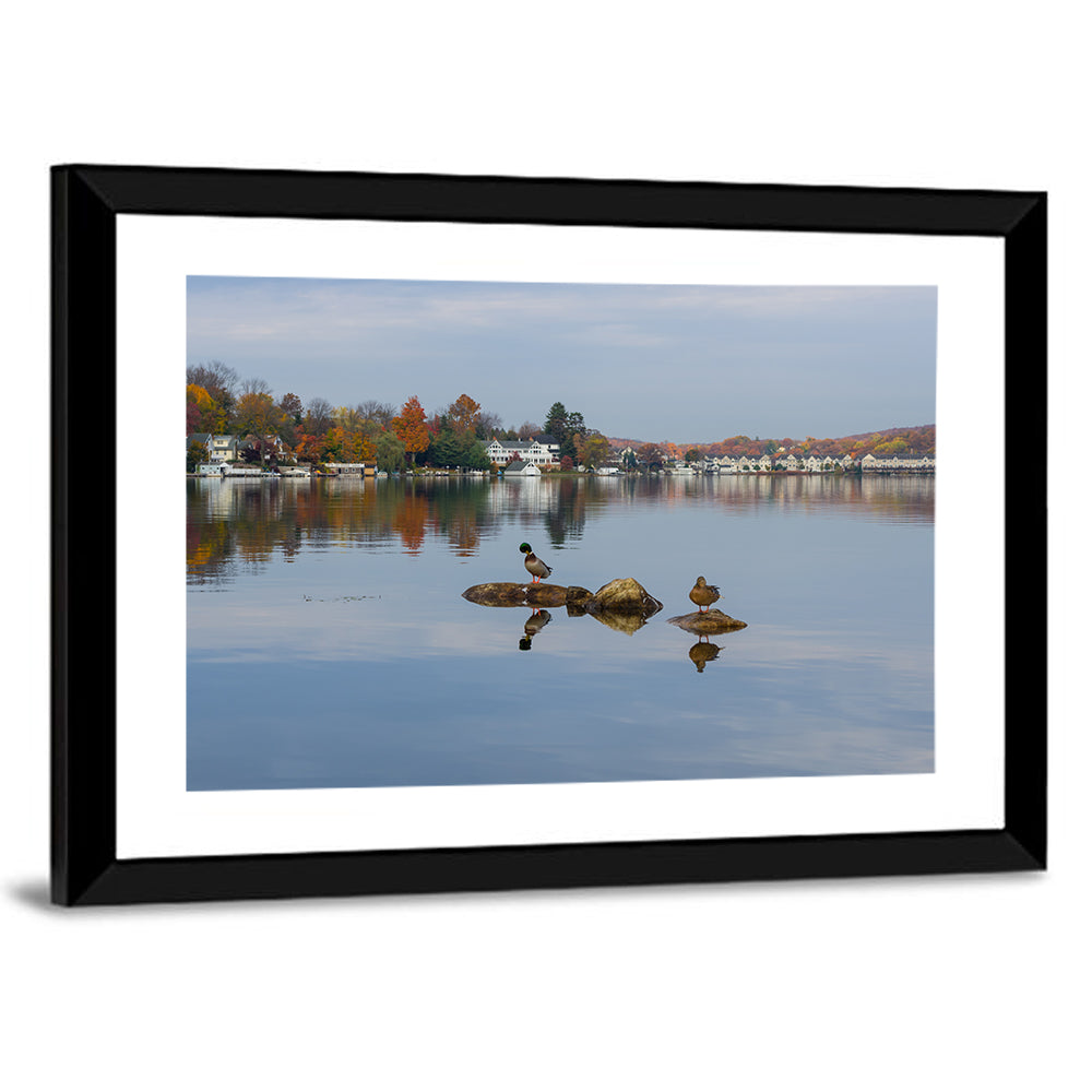 Lake Hopatcong Autumn Reflection Wall Art
