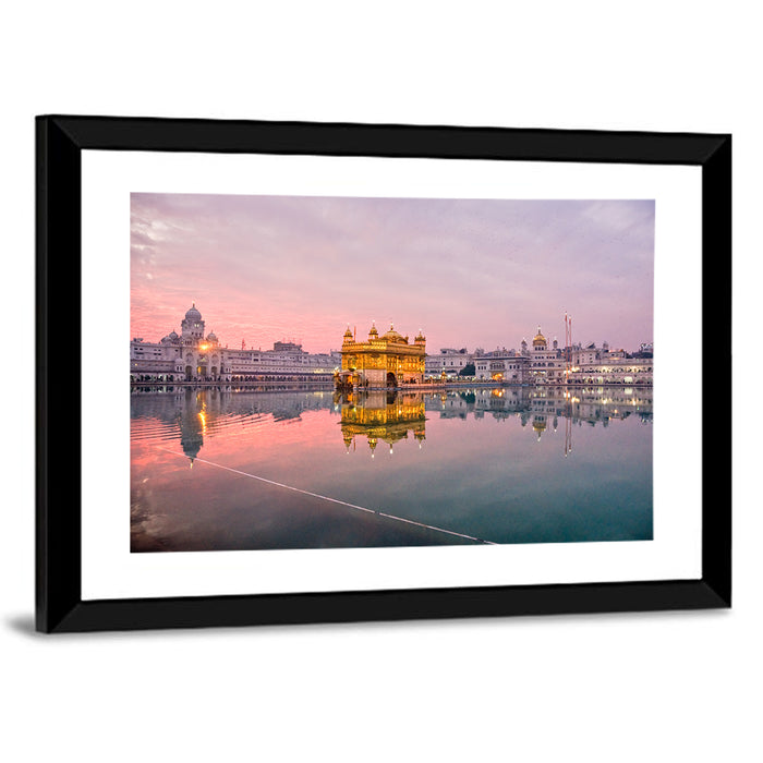 Golden Temple at Dusk, Amritsar Wall Art as a framed print