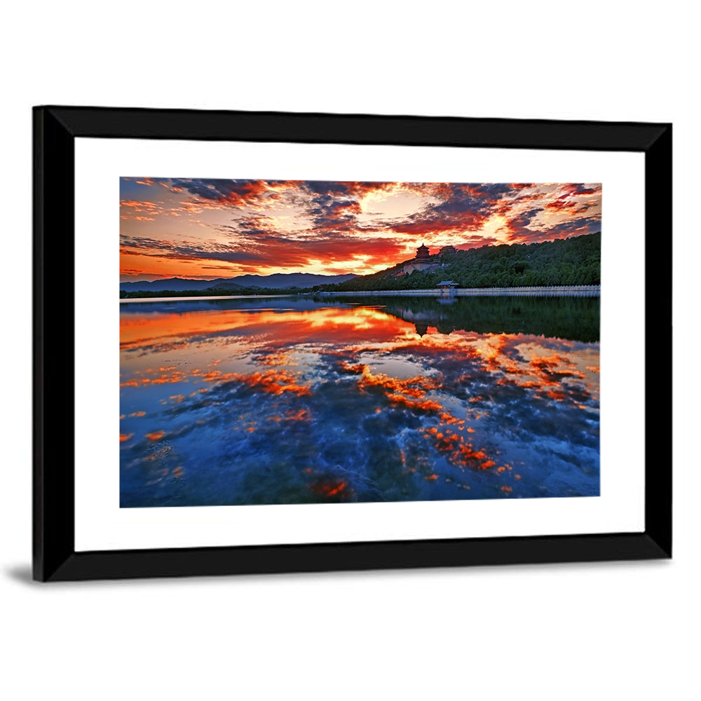 Kunming Lake Sunset, Summer Palace Wall Art