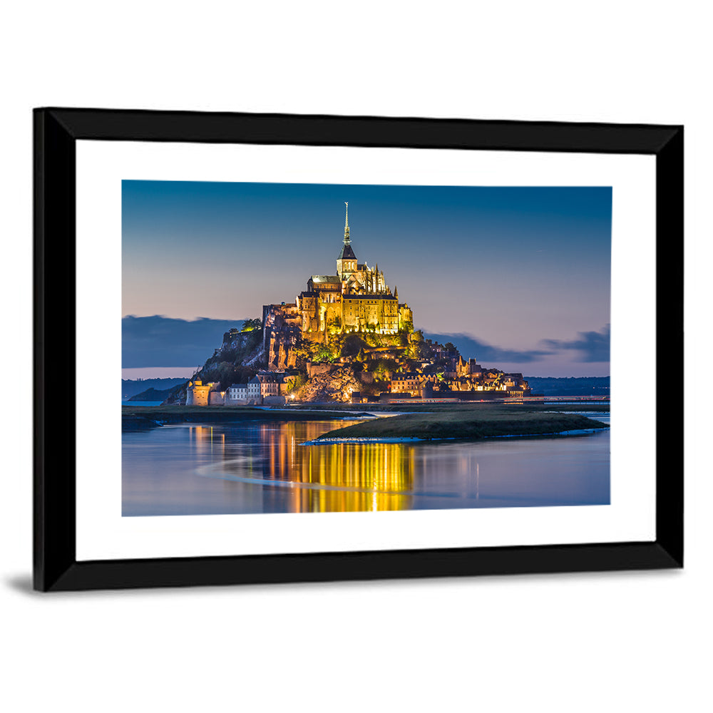 Mont Saint-michel at Dusk Wall Art