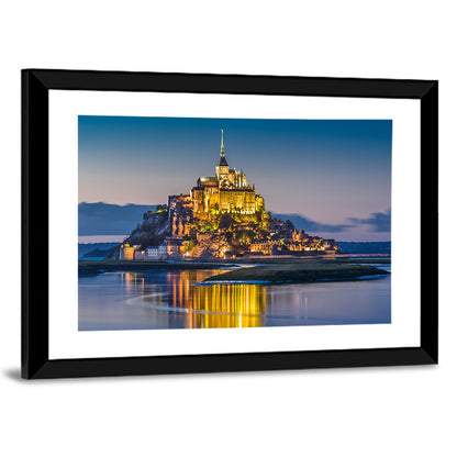 Mont Saint-michel at Dusk Wall Art
