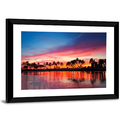 Hawaii Resort Sunset Wall Art