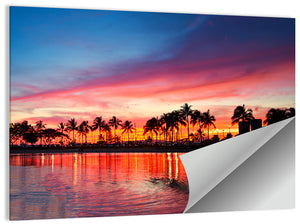 Hawaii Resort Sunset Wall Art