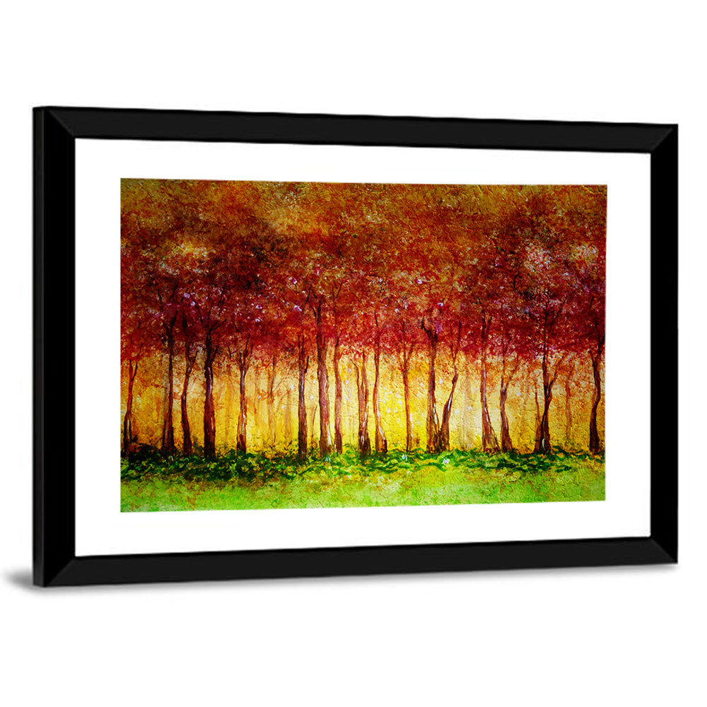 Autumn Tree Row Wall Art