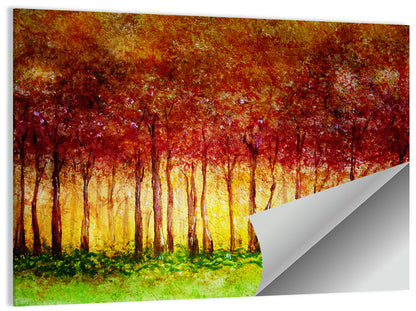 Autumn Tree Row Wall Art