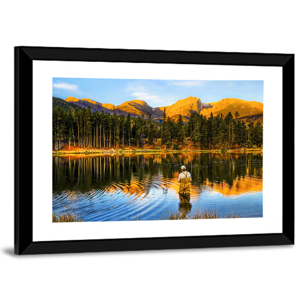Sunrise Fishing at Sprague Lake Wall Art