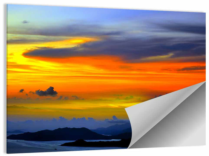 Tranquil Ocean Dusk Wall Art as a poster print