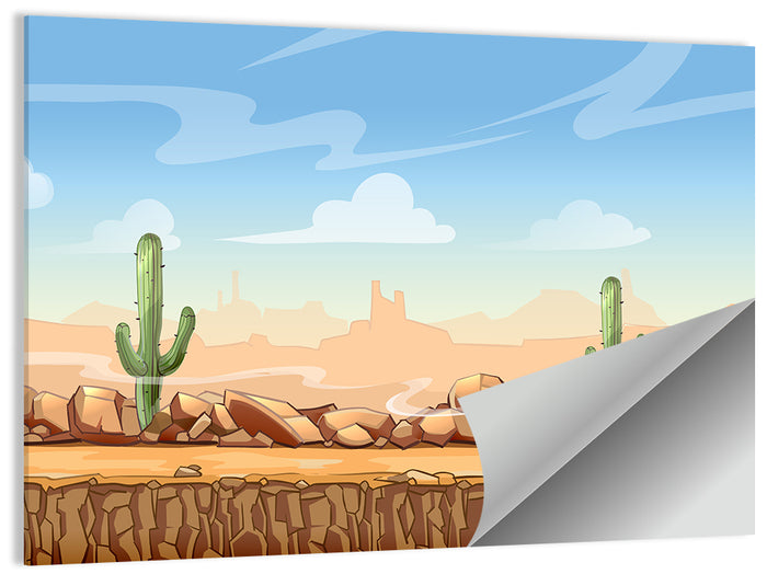 Digital Desertscape Wall Art as a poster print