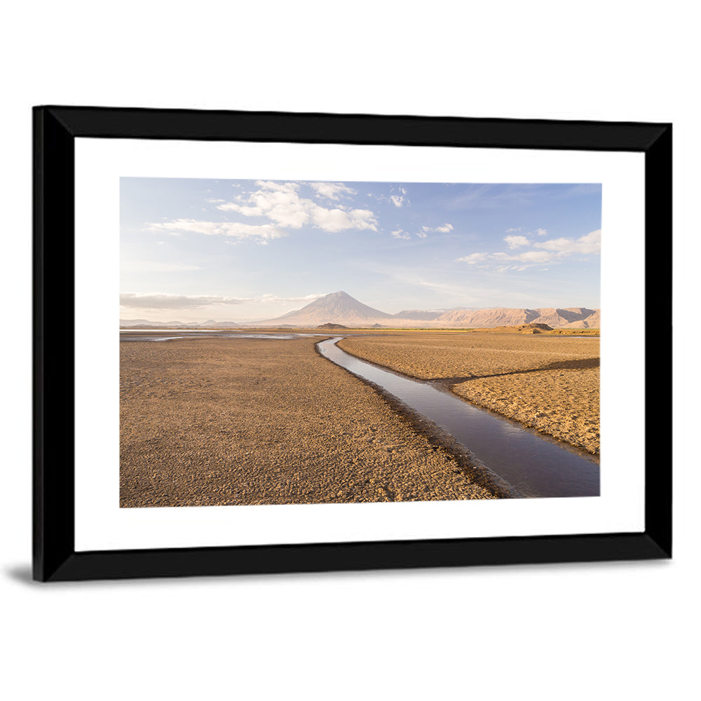 Lake Natron with Ol Doinyo Lengai Wall Art