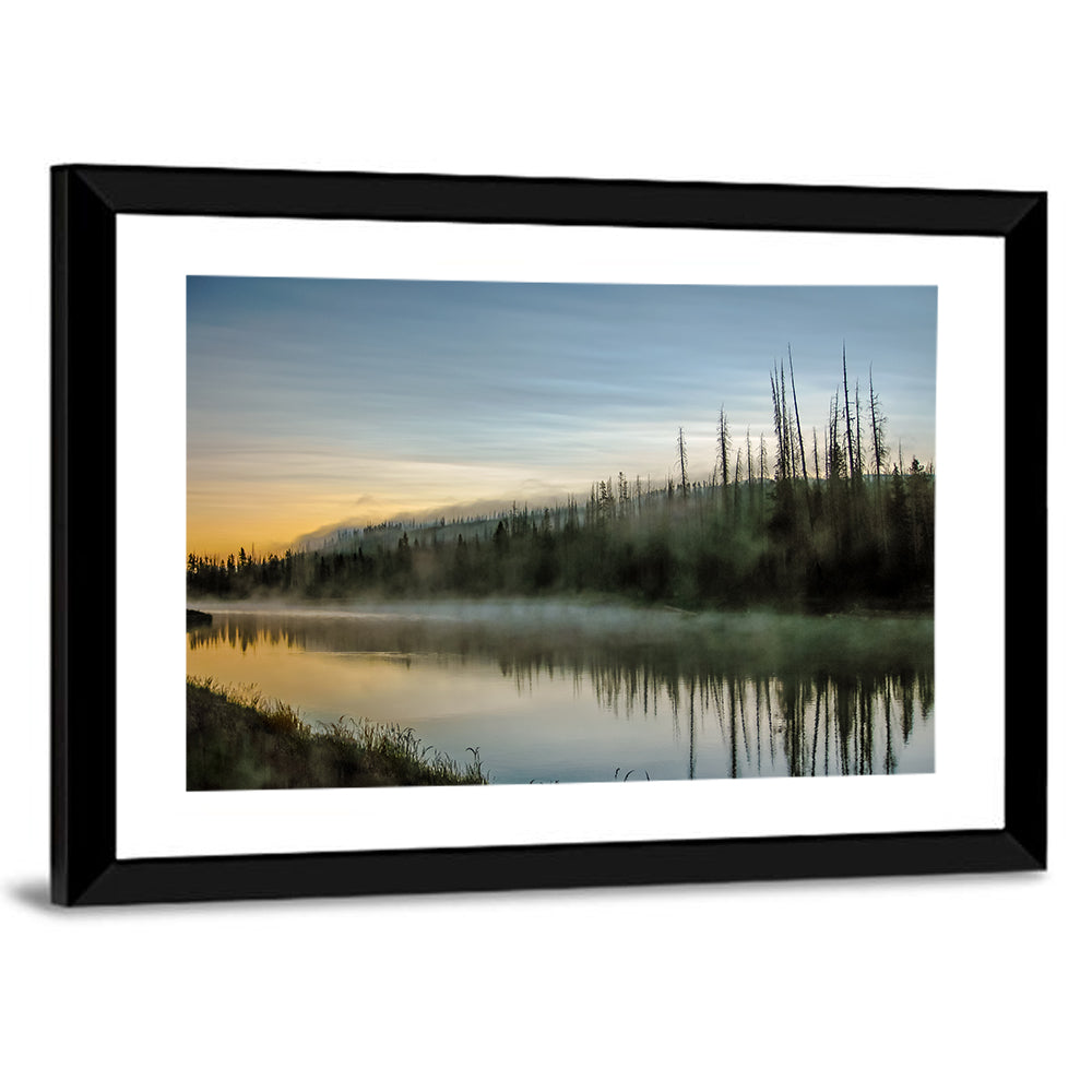 Yellowstone River Morning Mist Wall Art
