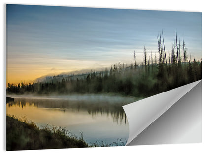 Yellowstone River Morning Mist Wall Art