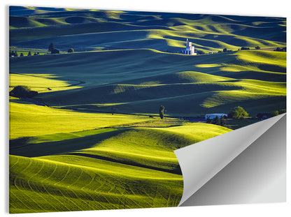 Palouse Hills with Grain Elevator Wall Art