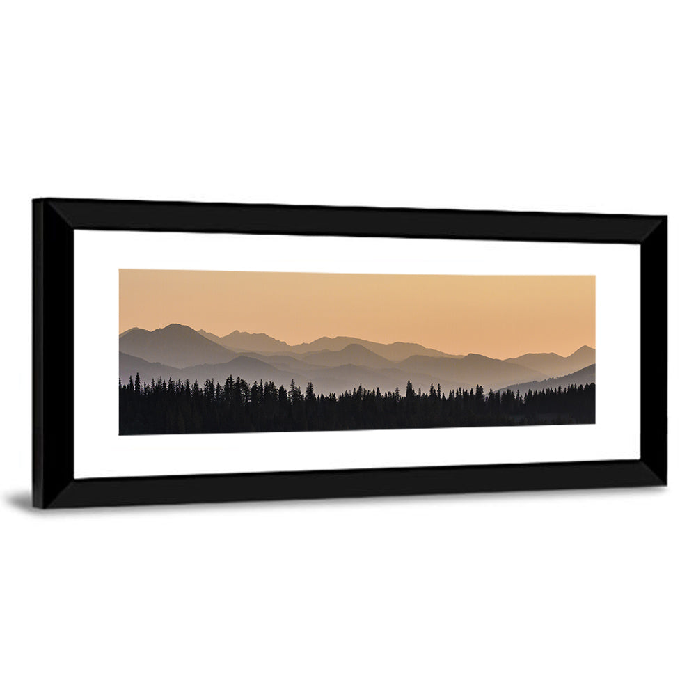 Lavender Mountain Ridge Silhouettes Wall Art