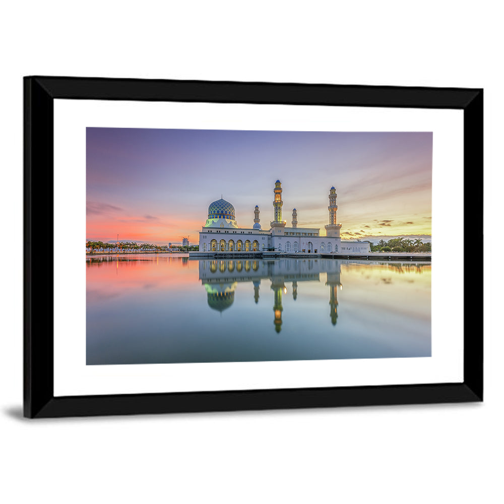 Kota Kinabalu City Mosque at Sunrise Wall Art