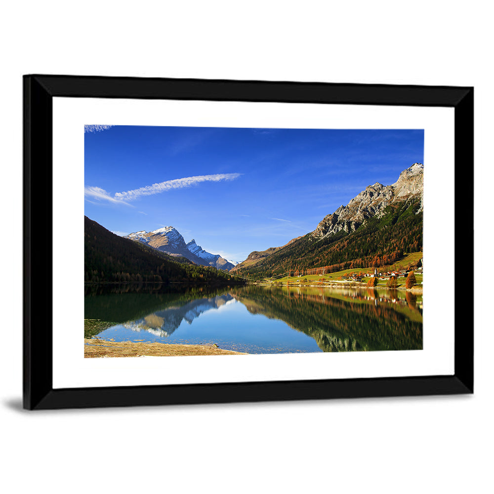 Lake Sils Morning Reflection Wall Art