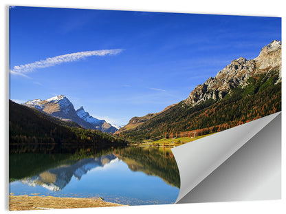 Lake Sils Morning Reflection Wall Art